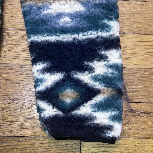 Home Free Aztec Design Pull Over Teddy Cozy OHIO Sweatshirt Sweater Size Medium - Picture 8 of 15